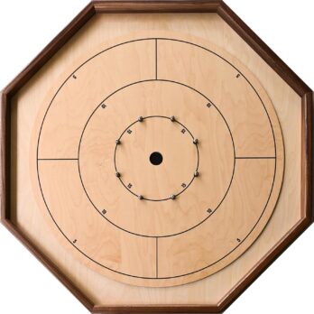 Classic Octagonal Crokinole Game – Official Size – All Wood